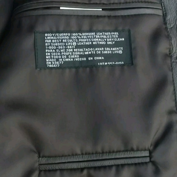 J. FERRAR DARK BROWN Leather Jacket XL - Picture 9 of 9